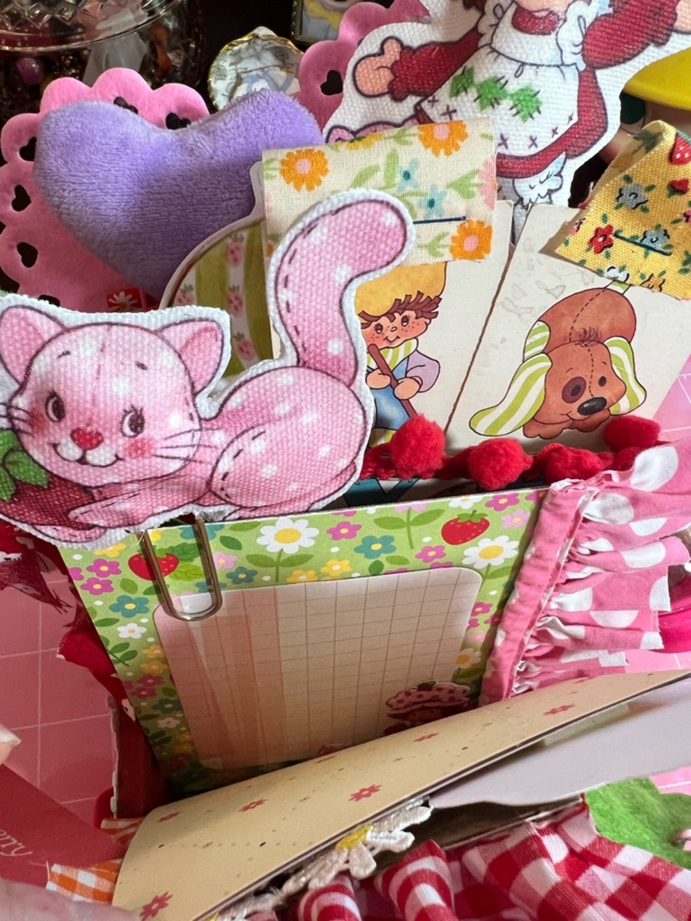 Strawberry Shortcake Desktop Handmade Memory Dex card Tray - Picture 7 of 10